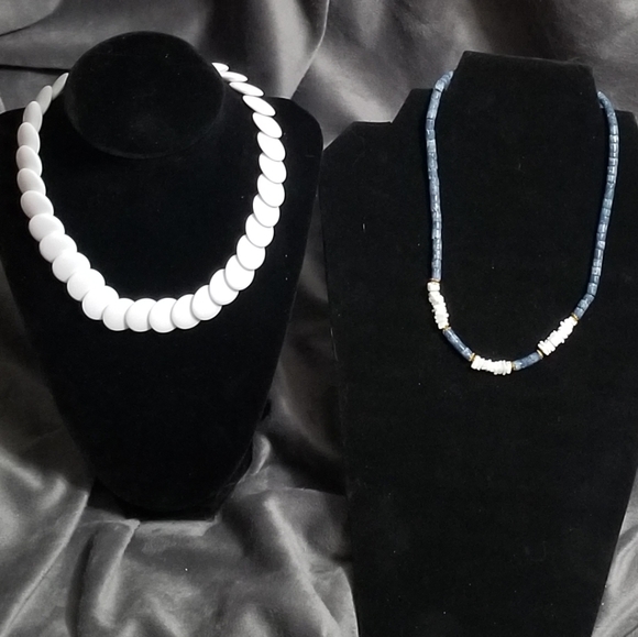 2 Pc Retro 80s/90s Necklace Bundle - Picture 1 of 5
